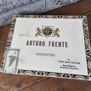 Vintage Wooden Arturo Fuente Cigar Box