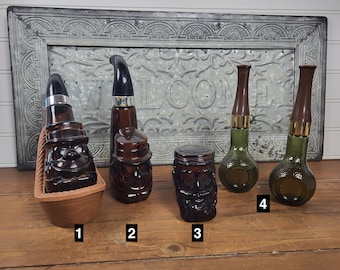 Vtg Avon Pipes - Pipe Full, Leprechaun, Fisherman Decanters - 5 to Choose from