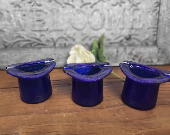 Cobalt Blue Ashtray Top Hat by Maryland Glass Company - Choose from 3