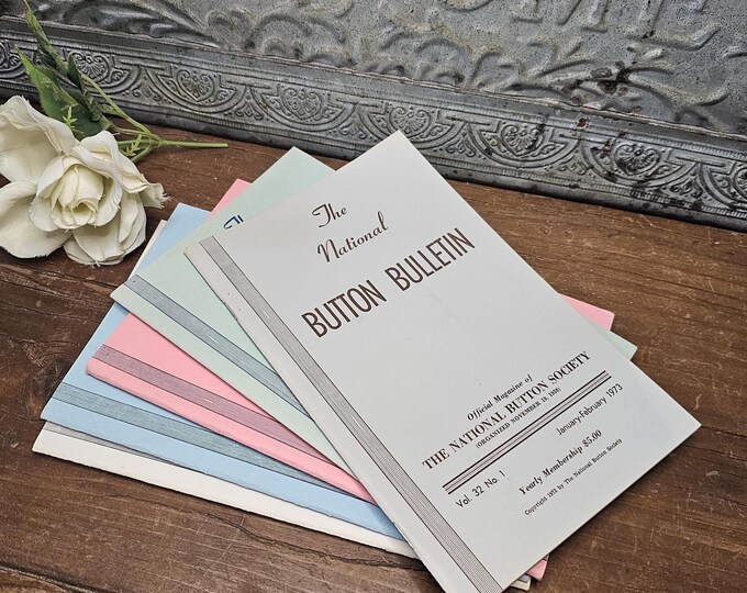 1973 National Button Bulletins, Vol. 32, No. 1,2,4-6