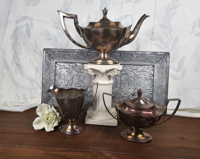 1940s Gorham Plymouth Bay Silverplate - Holloware - choose from tea pot, creamer, or sugar