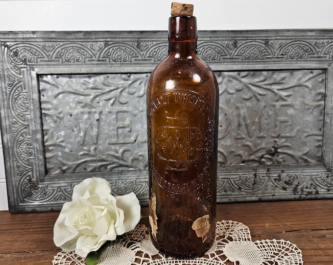 The Duffy Malt Whiskey Company Pre-Prohibition ‘Medicinal’ Whiskey Amber Bottle