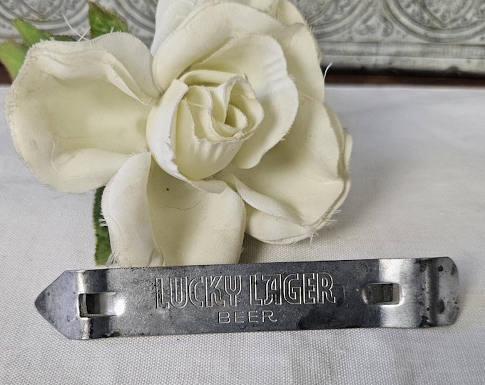 Americana Advertising Lucky Lager Beer Can Opener
