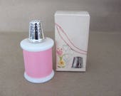 Vintage Avon Milk Glass Perfume Bottle, 1970 39 s Avon Sewing Notions, Avon Thread Bottle, Collectible Perfume Bottle, Cotillion Scent