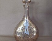 Vintage Large Perfume Bottle, 1950 39 s Gold Fleck, Splatter Perfume Bottle, Paris Perfume Bottle, Verona Glass Bottle, 1950 39 s Decor