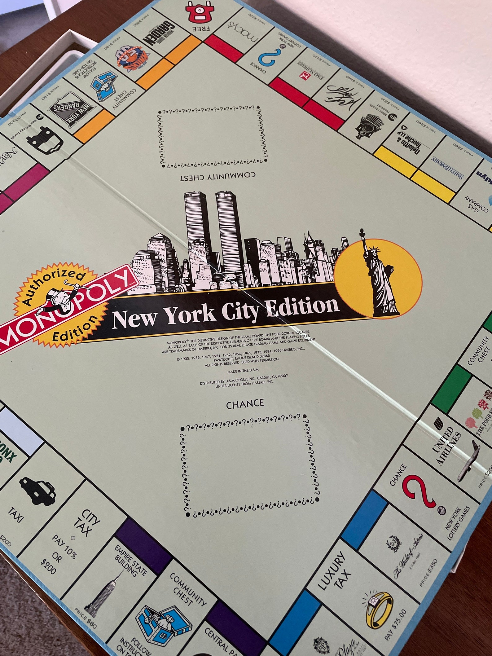 Vintage Monopoly New York Board Game 1990's Monopoly New Etsy
