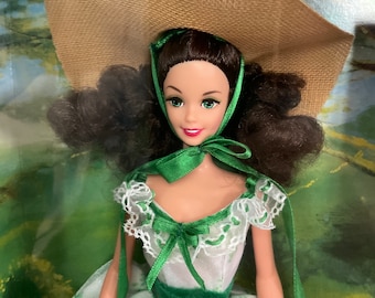barbie doll as scarlett o'hara green drapery dress value Barbie as Scarlett O'Hara Hollywood Legends Collection 1994 Mattel 12045