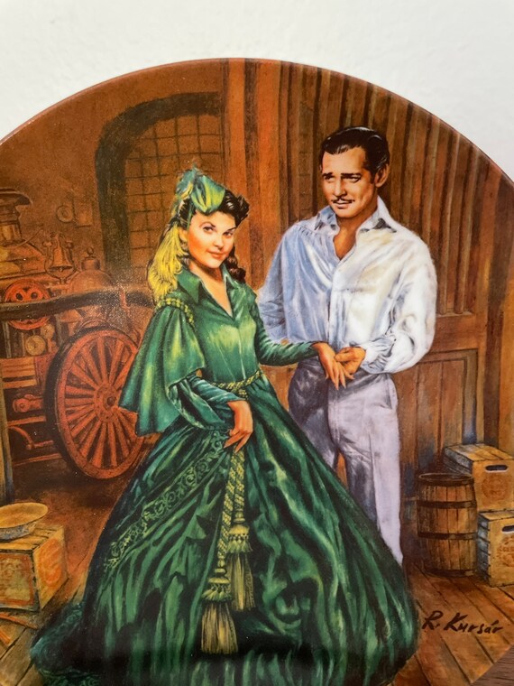 Vintage Gone With the Wind Collectible Plate, 1980's Bradford