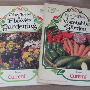 Vintage Gardening Books, 1970&#39;s Current Vegetable Garden, Flower Garden Books, How To Gardening Books
