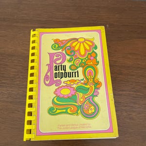 Vintage Junior League Cookbook, 1980&#39;s Party Potpourri Cookbook, Junior League of Memphis, Vintage 1980&#39;s Recipes