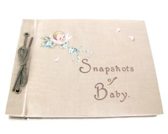 Vintage Baby Photo Album, 1930's Baby Book, Baby Photos, Vintage Photographs