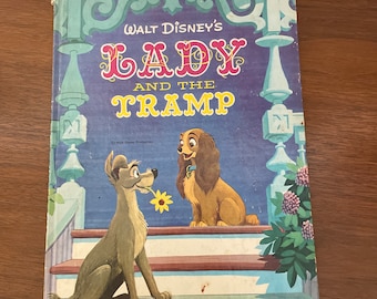 1955 Walt Disney's LADY and the TRAMP A Big Golden Book, Golden