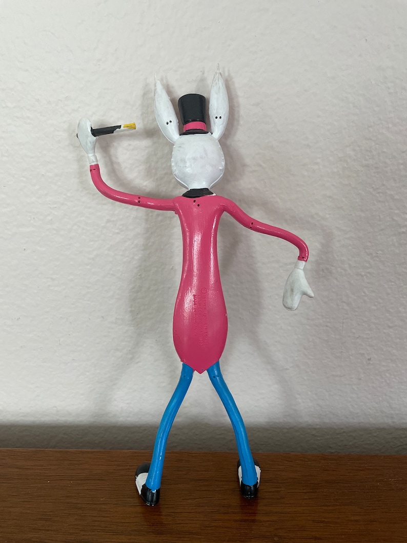 Vintage Bendy Rabbit Figure, 1970's Bleyer Enterprises Bendable Rubber ...