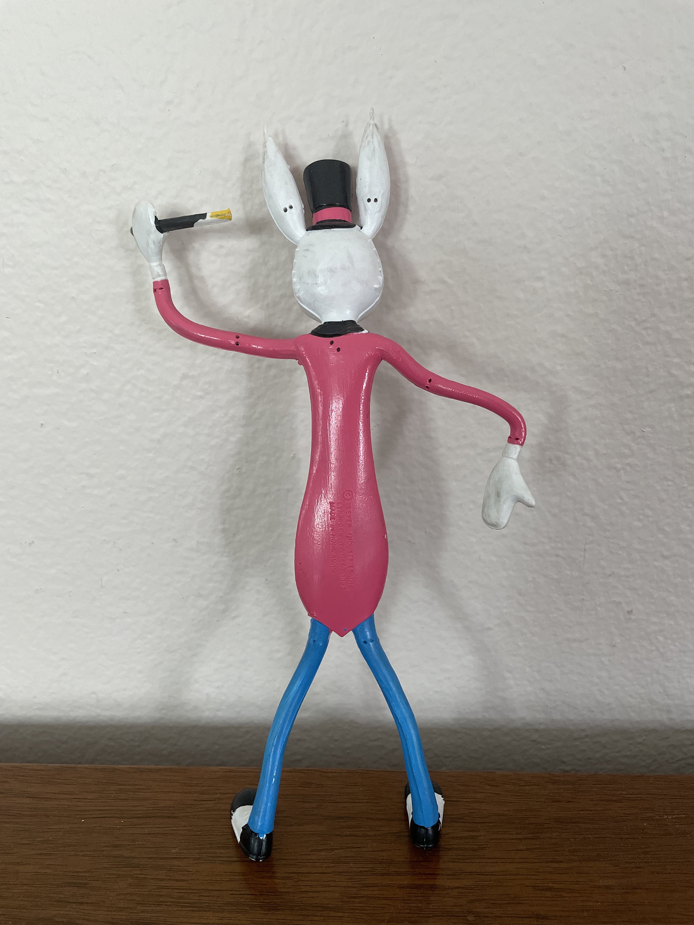 Vintage Bendy Rabbit Figure, 1970's Bleyer Enterprises