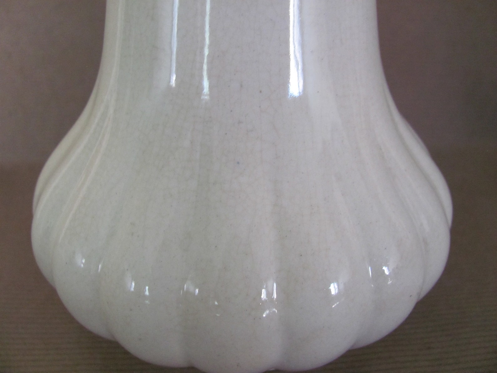 Vintage White Vase 1950's Ceramic Flower Vase Cottage Etsy