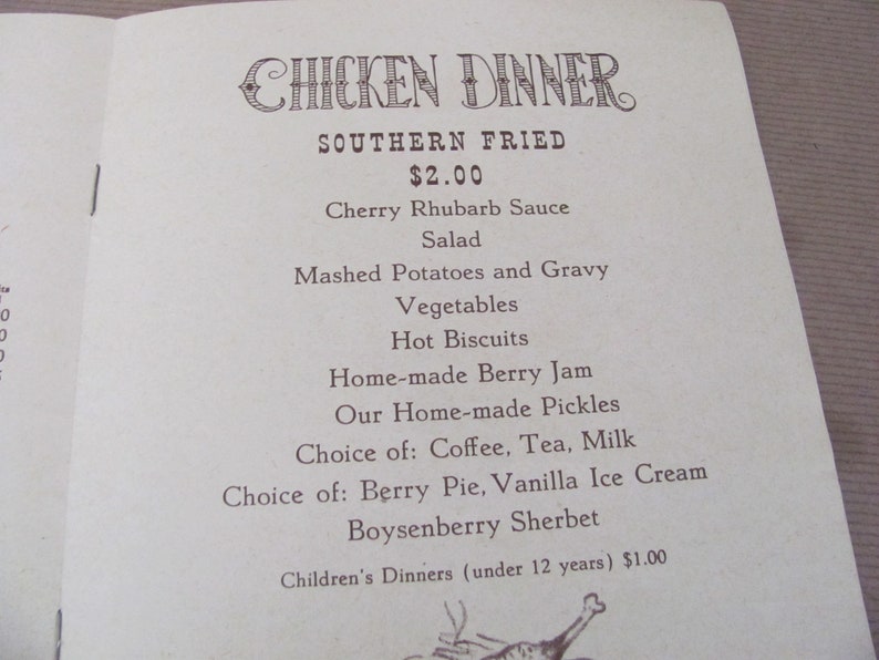 Vintage Knott's Berry Farm Menu 1950's Knott's Etsy