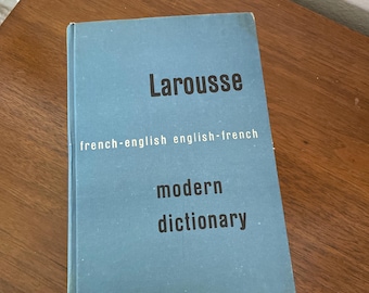 Vintage French Dictionary, 1960's Larousse Modern Dictionary, French-English, English-French, Hardcover, French Reference Book