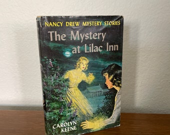 Vintage Nancy Drew Book, 1960's Nancy Drew The Mystery at Lilac Inn #4,  Mystery Book with Dust Jacket, Girl Detective Series Book