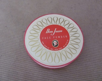Vintage Face Powder, 1950&#39;s NOS Don Juan Face Powder, Loose Face Powder, Color - Rachel, Vintage 1950&#39;s Make-Up, Advertising