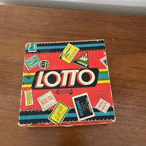 Vintage Lotto Game, 1930&#39;s Milton Bradley Lotto Game, Original Box, 1930&#39;s Game