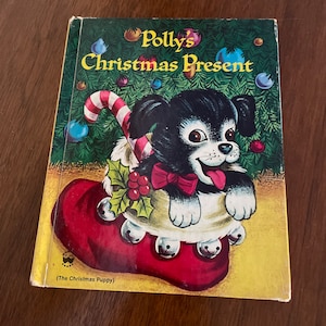 Vintage Child&#39;s Christmas Book, 1970&#39;s Polly&#39;s Christmas Present Book, Wonder Book, Kid&#39;s Christmas Book, Holiday, Christmas Decor
