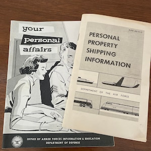 Vintage Armed Forces Booklets, 1950&#39;s Armed Forces Personal Affairs, Shipping Booklets, How To Collectible Booklets