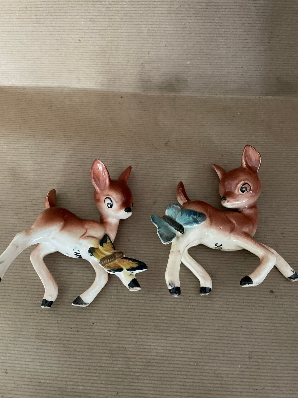 Vintage Deer Figurines 1960's Japan Ceramic Deer Etsy