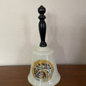 Vintage Decorative Bell, 1980&#39;s De Grazia Los Ninos Collectible Bell, Fine China Decorative Bell