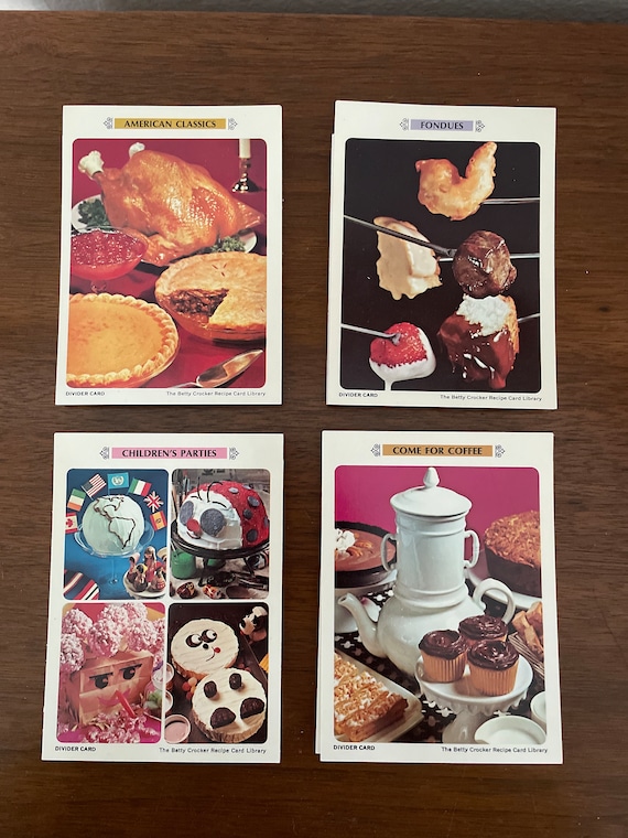 Vintage Recipe Cards, 1970's Betty Crocker Recipe Card Library, Individual  Sections of Cards, Vintage 1970's Recipes - Etsy