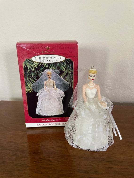 Vintage Barbie Ornament 1990 s Hallmark Keepsake Ornament Barbie Collector Series Wedding Day Ornament Etsy