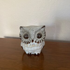 Vintage Owl Figurine, 1960's Howard Pierce Pottery Small Brown Owl Figurine, 1960's Decor, Mid Century Decor