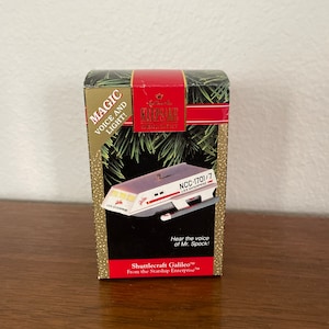 Vintage Star Trek Hallmark Keepsake Ornament, 1990&#39;s Shuttlecraft Galileo Ornament, Collectible Star Trek Ornament, 1990&#39;s Christmas Decor