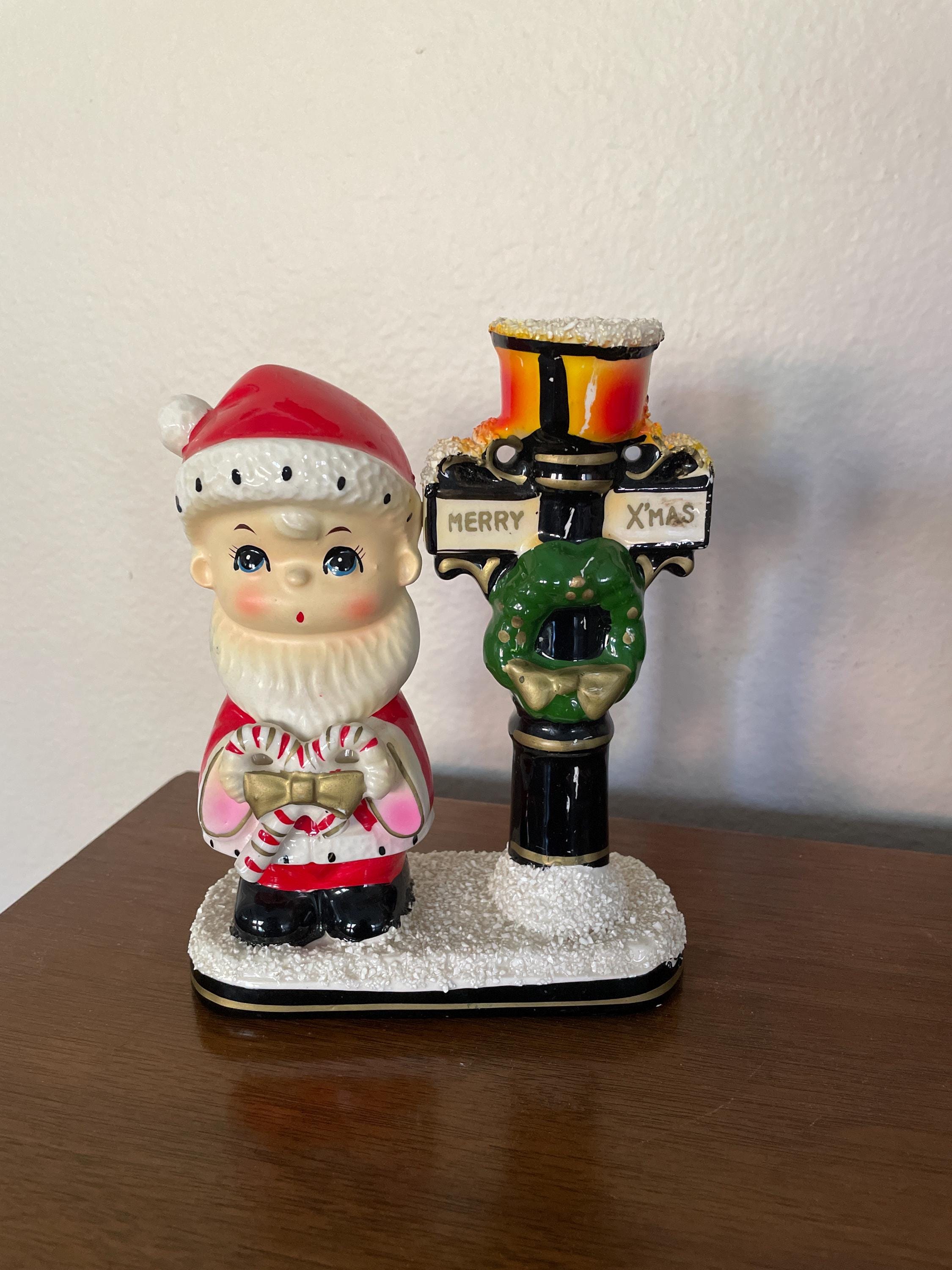 Vintage Christmas Candle Holder, 1960's Blume Caroler Lamppost