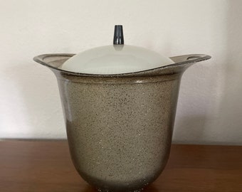 Vintage Mid Century Ice Bucket, 1960's Plastic Glitter Ice Bucket, 1960's, Mid Century Atomic Decor, Vintage Kitchen, Bar