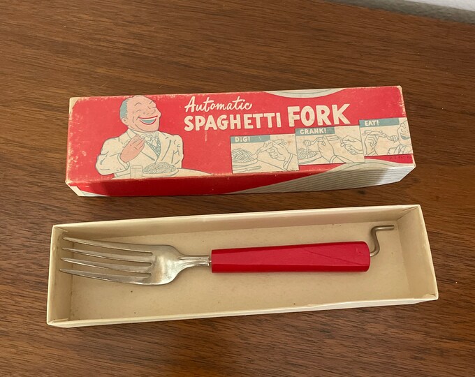 Vintage Spaghetti Fork, 1950's Automatic Spaghetti Fork, Fork With