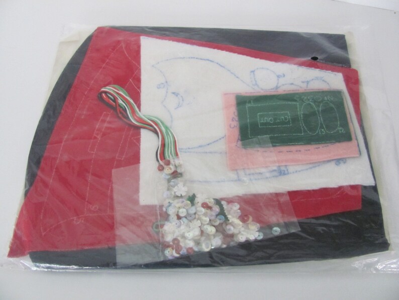 Vintage Christmas Kit 1950/'s Paragon Santa Toilet Lid Cover Kit Felt Christmas Santa Lid Cover Kit 1950/'s Christmas