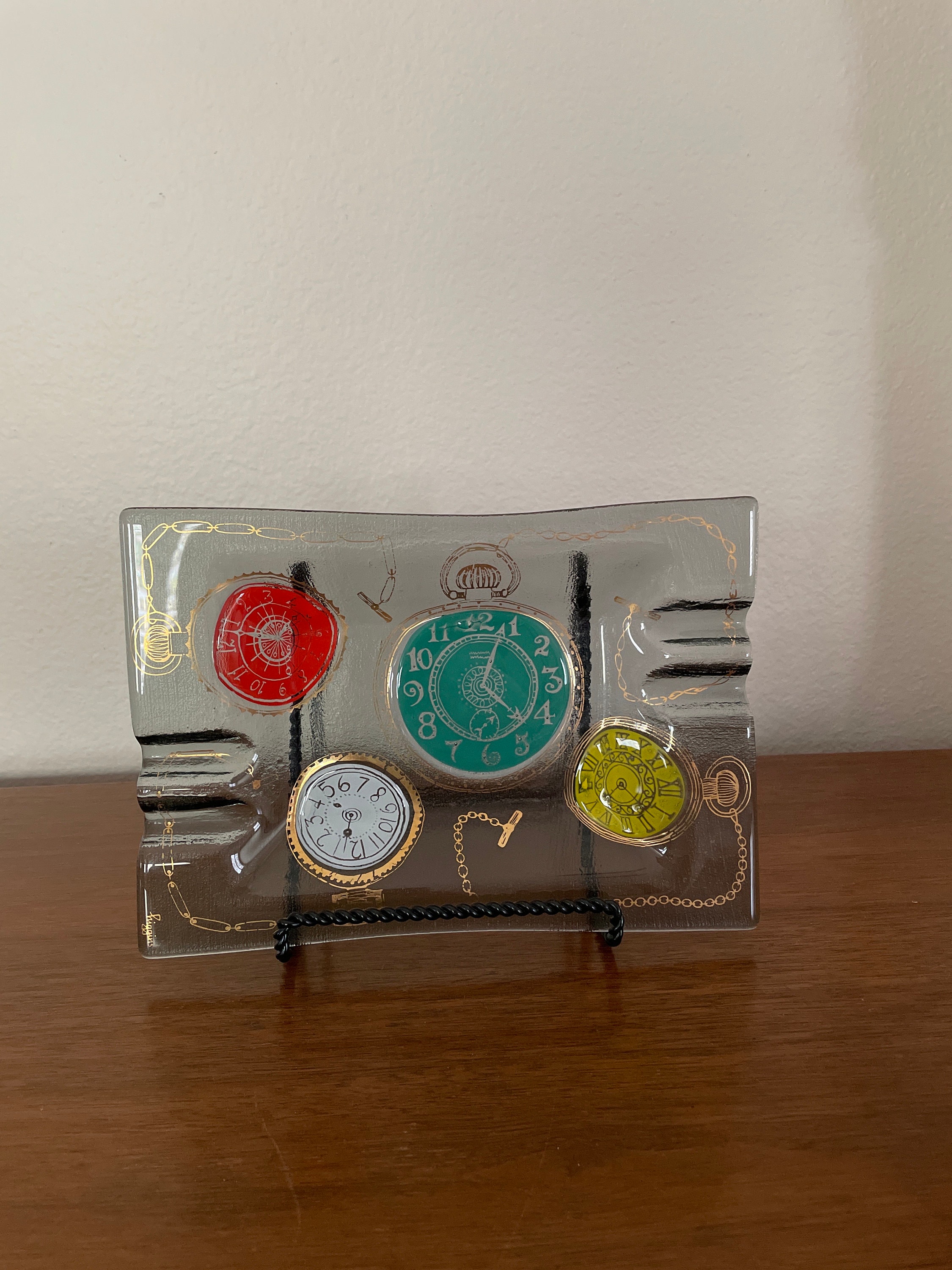 1960's Higgins　ヒギンズ　アートガラス　灰皿 ヒギンス ヴィンテージ ガラスの灰皿 / Higgins Art Glass