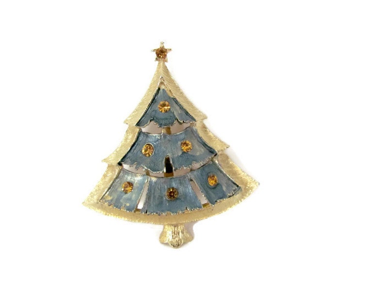 Vintage Christmas Tree Brooch 1960's BJ Christmas Tree Etsy