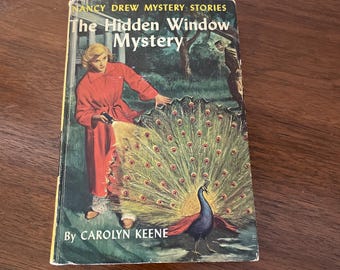 Vintage Nancy Drew Book, 1950's Nancy Drew The Hidden Window Mystery #34,  Mystery Book, Girl Detective Series Book