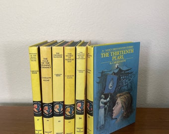 Vintage Nancy Drew Book Collection, 1970's Nancy Drew Mystery Books, Set of 6, 1970's Girl Detective Series Book Set