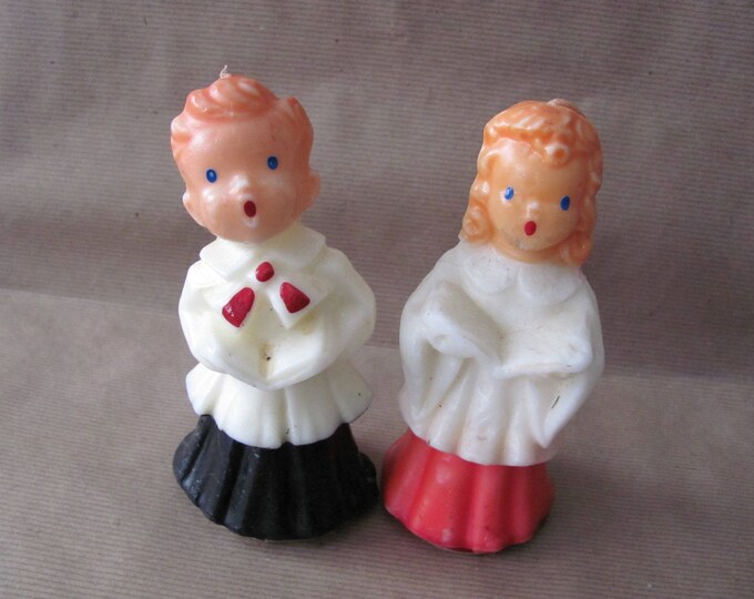 Vintage Christmas Candles 1960's Gurley Caroler Candles Etsy