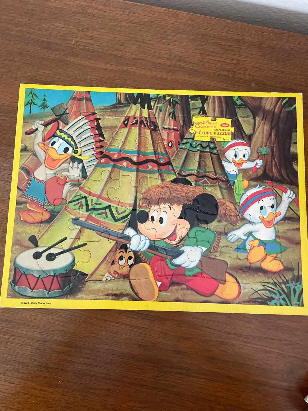 Vintage Disney Jigsaw Puzzle, 1970's Jaymar Mickey Mouse, Donald Duck