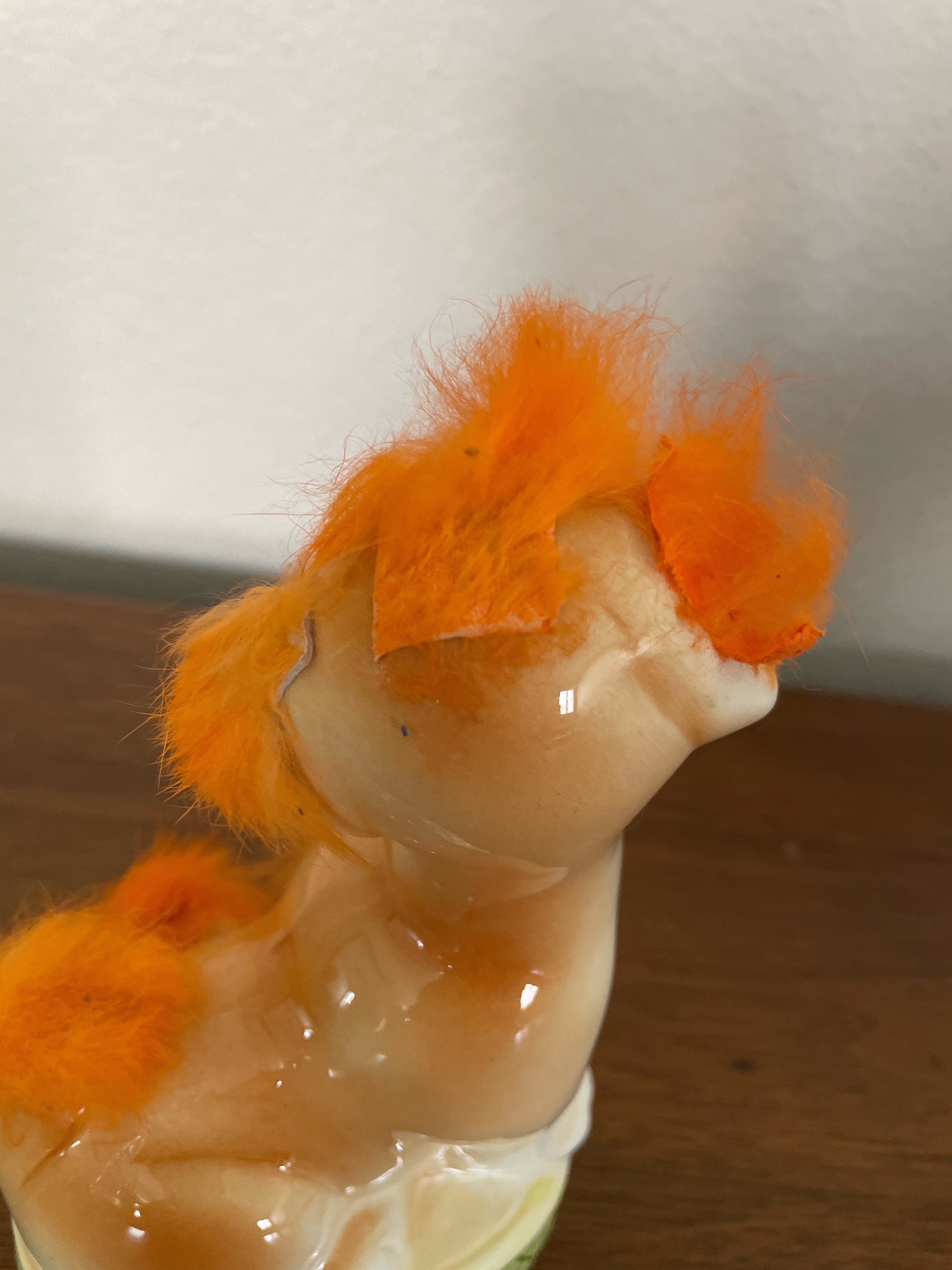 ヴィンテージ 犬 古本【チャン】 Vintage Japan Big Eye Furry Fur Puppy Dog Ceramic Bank