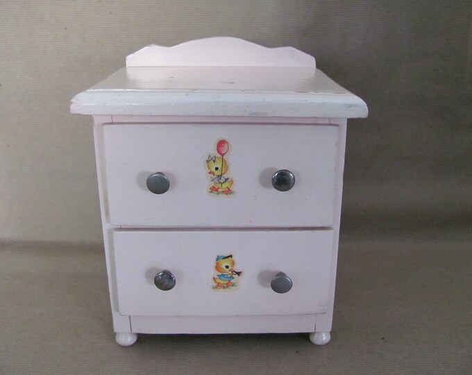 Vintage Doll Dresser 1960's Pink Wood Doll Dresser Baby Etsy