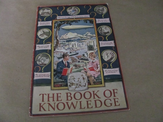 Vintage Kids Reference Booklet, 1920's the Book of Knowledge
