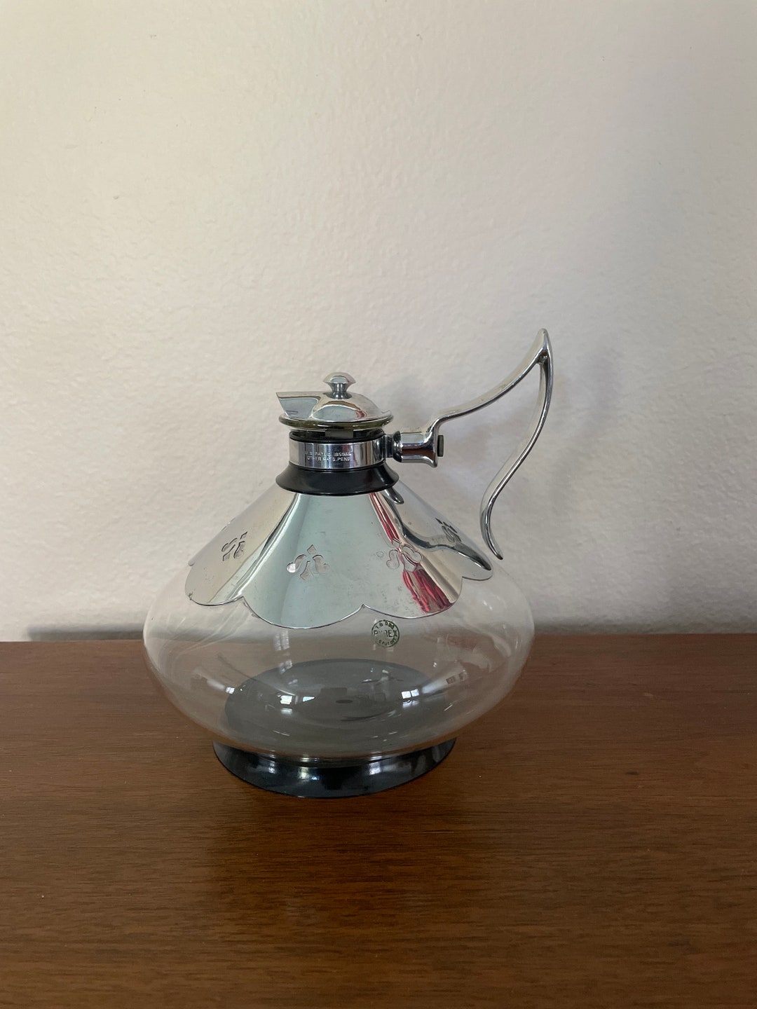 Vintage Glass Coffee Pot, 1950's Silex Coffee Maker Pyrex Glass Pot, 8 Cup Pot, 1950's, Mid