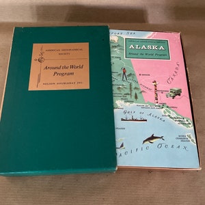 Vintage World Booklets, 1950&#39;s American Geographical Society, Around The World Programs, Alaska, Australia, Belgium, Bermuda, Bolivia