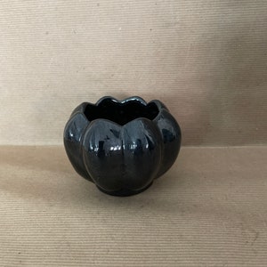 Vintage Van Briggle Pottery Pot, Planter, Black Small Pottery Pot, Collectible USA Pottery