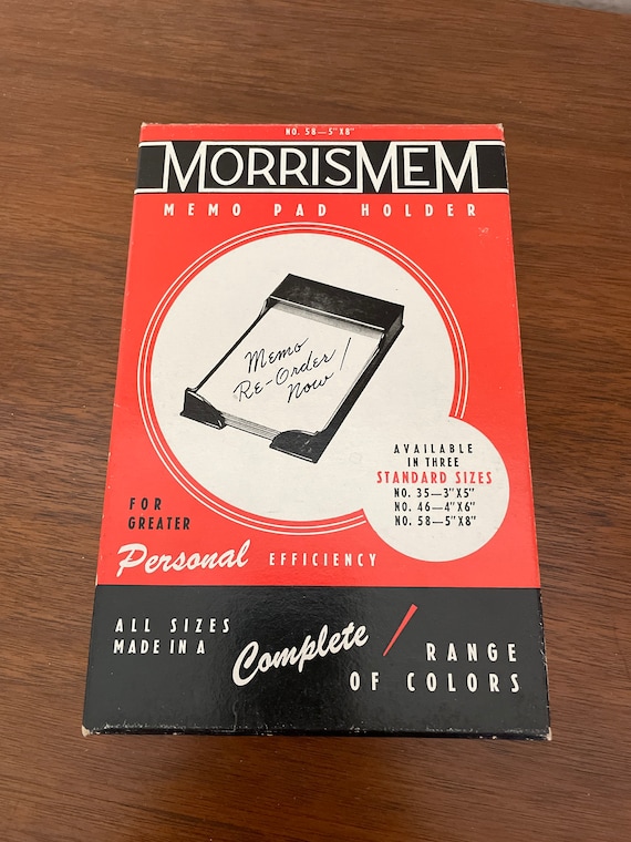 Vintage NOS Desk Memo Holder 1970's Morris Mem Memo Pad Etsy