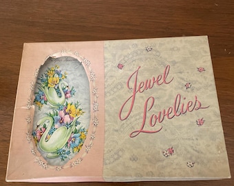 Vintage Greeting Cards, 1960's Jewel Lovelies Cards In Box, Unused Cards, Get Well, Happy Anniversary Cards, Made In USA